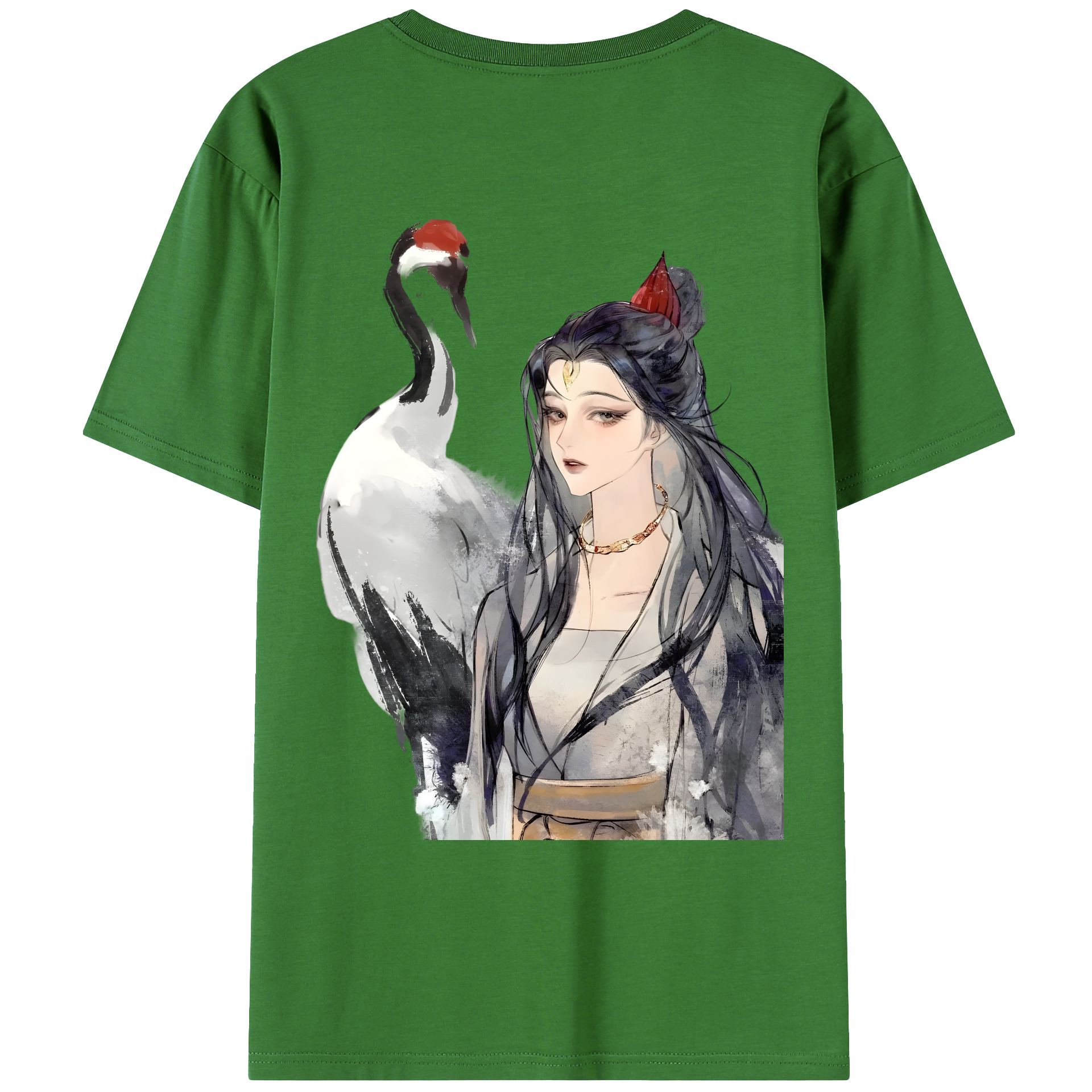 （画像用） Ne Zha 2 ナタ 魔童の大暴れ レディース半袖Tシャツ(バックプリント)